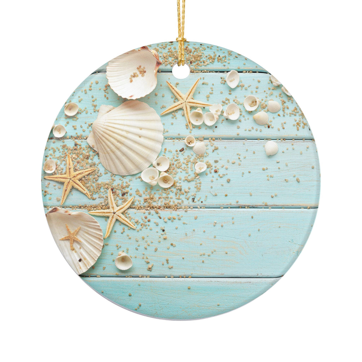 Coastal Ceramic Ornament - Coastal Holiday Decoration