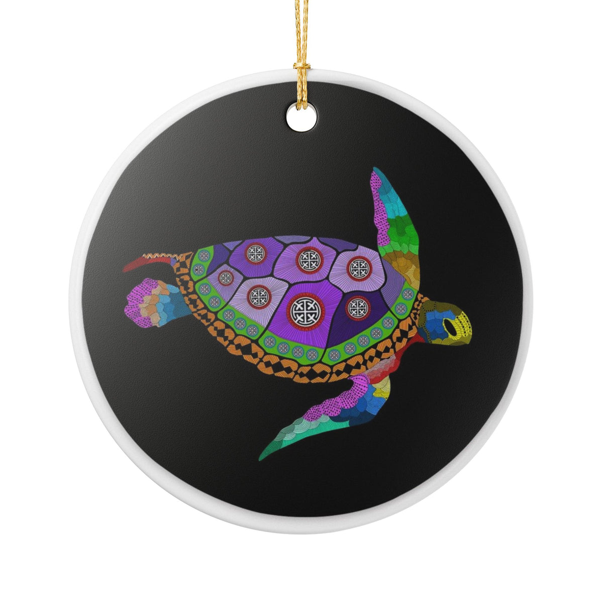 Mosaic Sea Wanderer Ceramic Ornament - Coastal Decoration