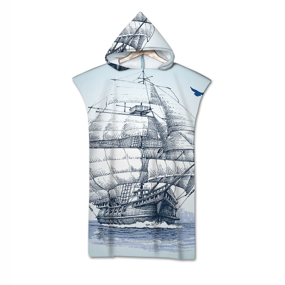 Semper Fortis Quick-Dry Hooded Poncho Towel