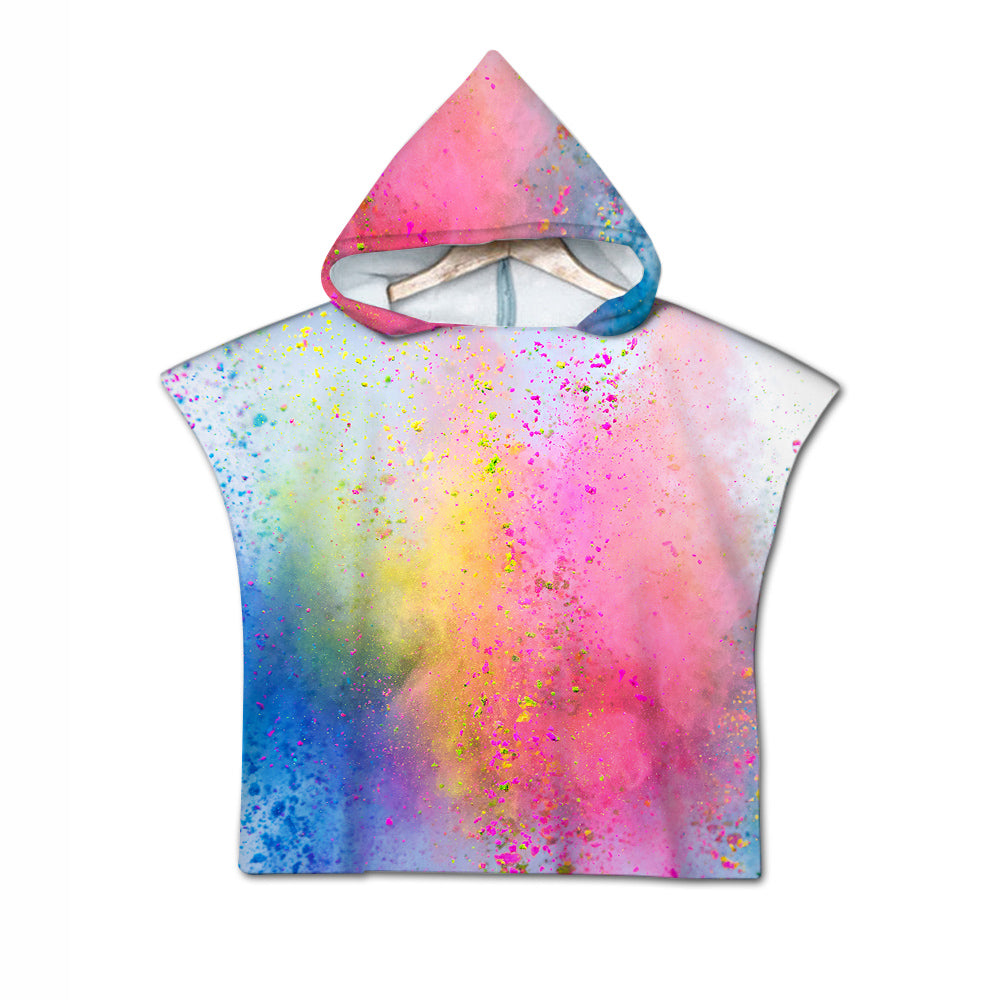 Over the Rainbow Quick-Dry Hooded Poncho Towel