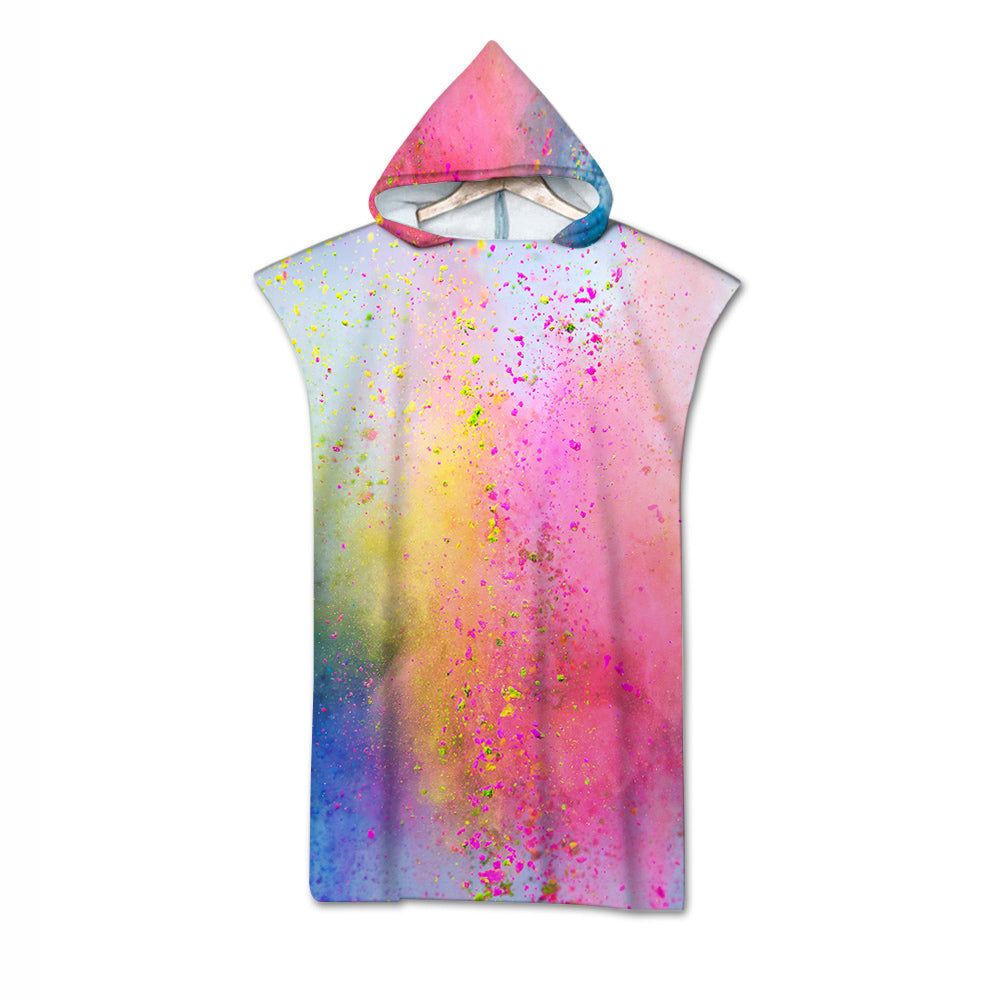 Over the Rainbow Quick-Dry Hooded Poncho Towel