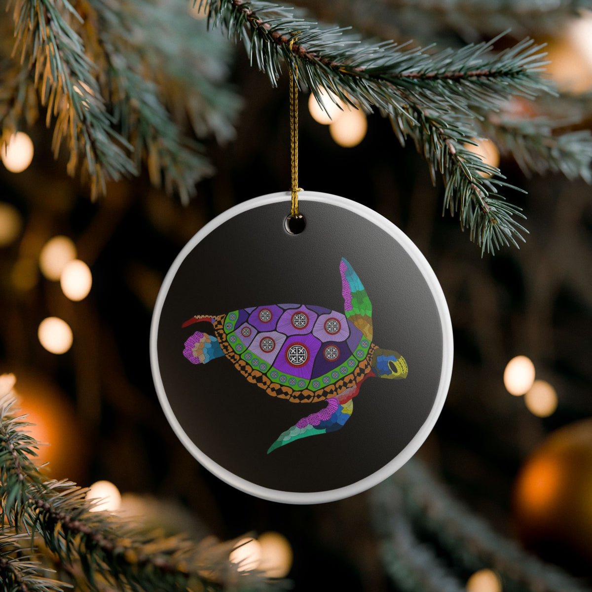 Mosaic Sea Wanderer Ceramic Ornament - Coastal Decoration