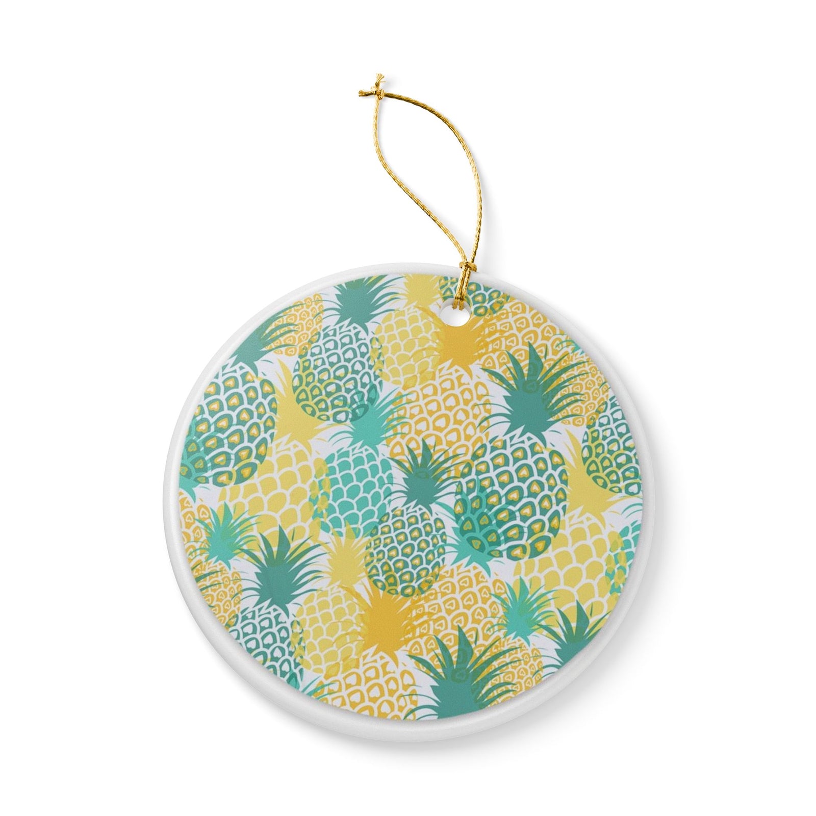 Pineapple Paradise Ceramic Ornament - Coastal Decoration