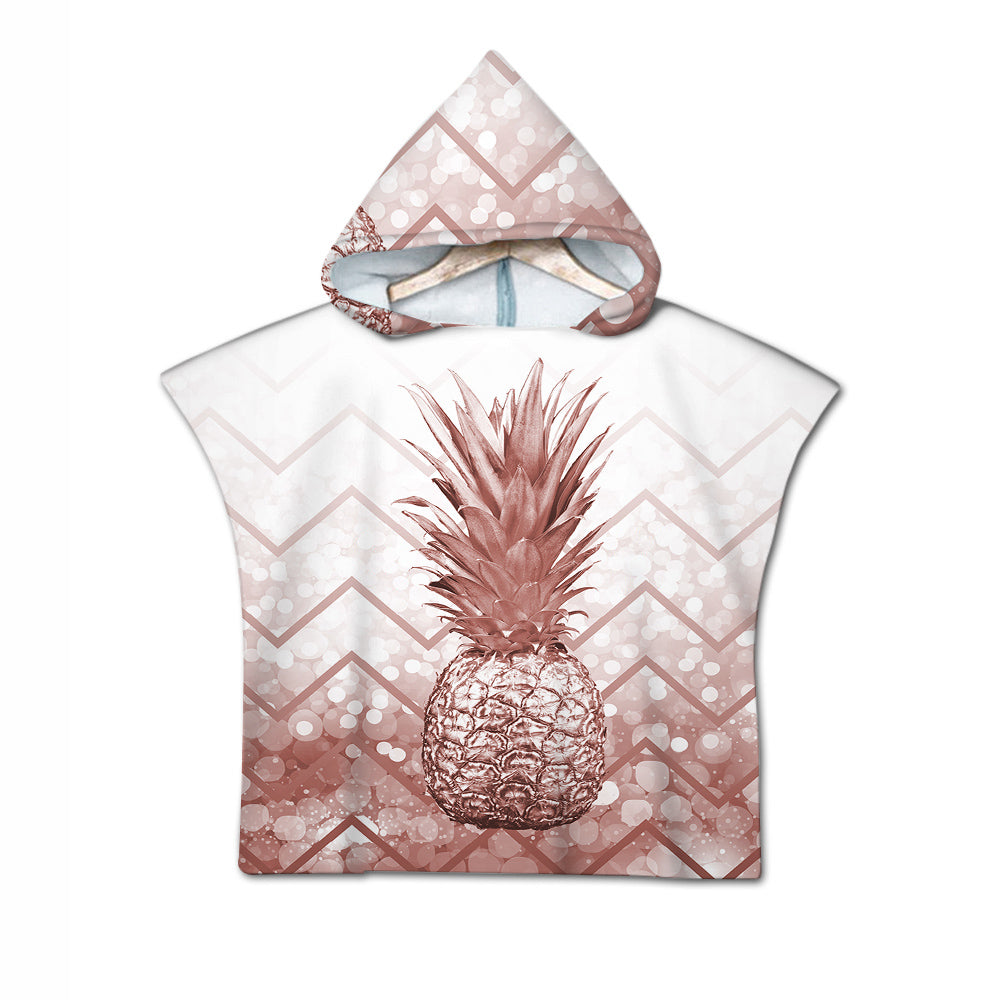 The Golden Pineapple Quick-Dry Hooded Poncho Towel