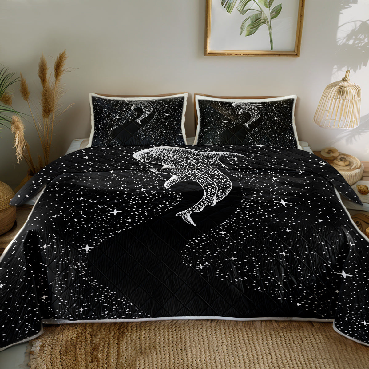 Starry Ocean Quilted Coverlet - Lightweight, Breathable &amp; Super Soft