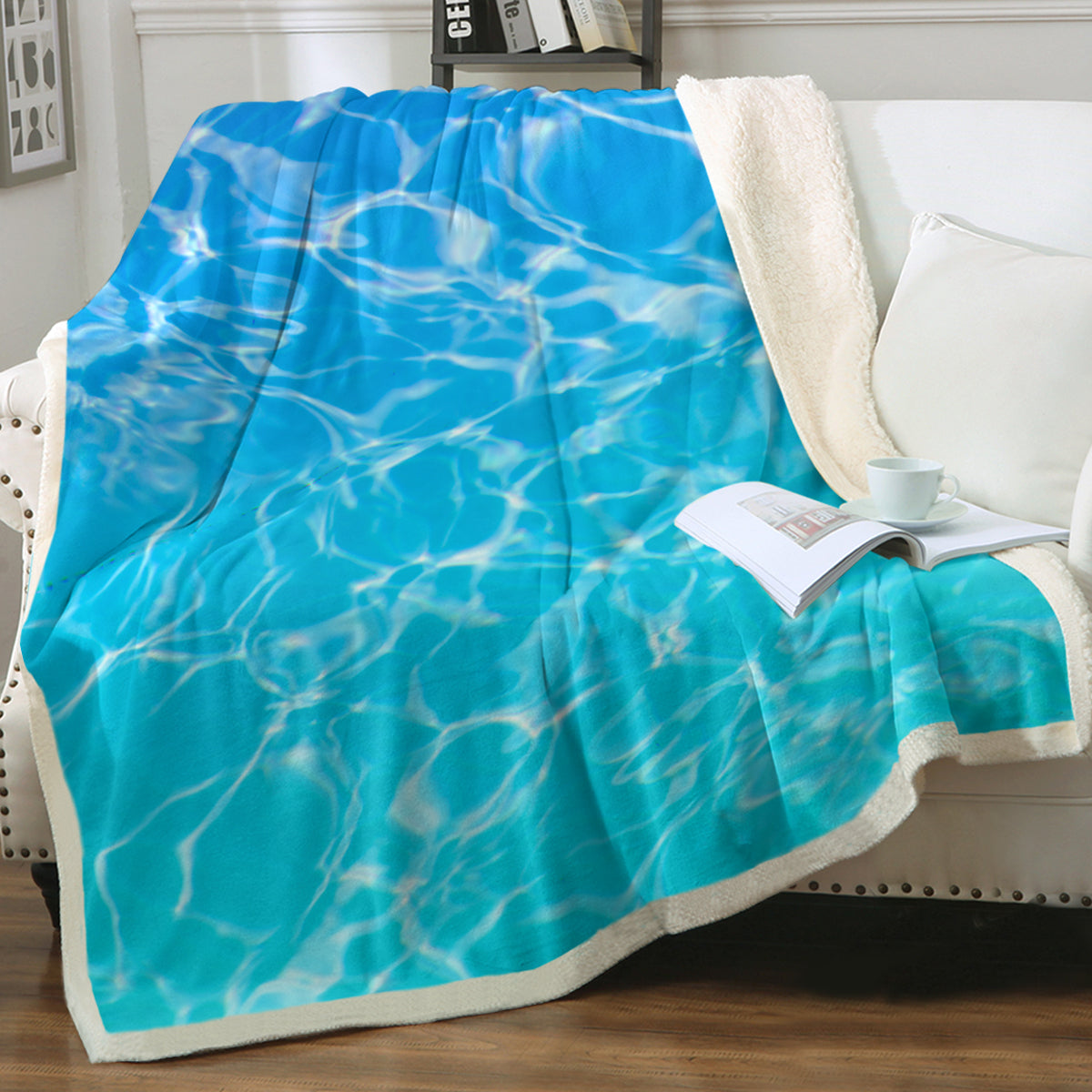Turquoise Sea Soft Sherpa Blanket
