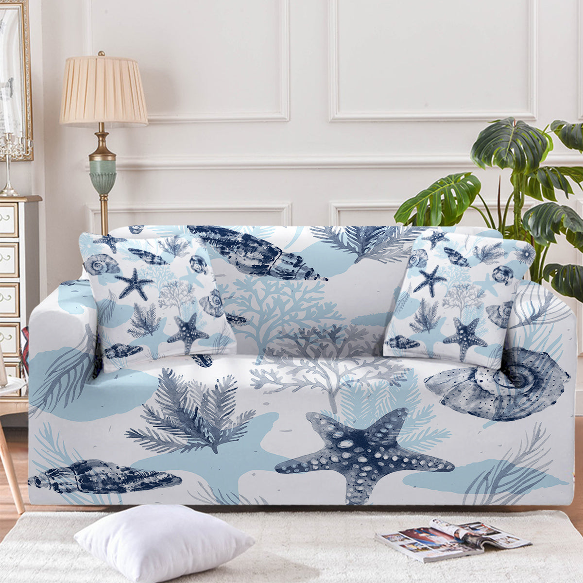 Ocean Blues Couch Cover