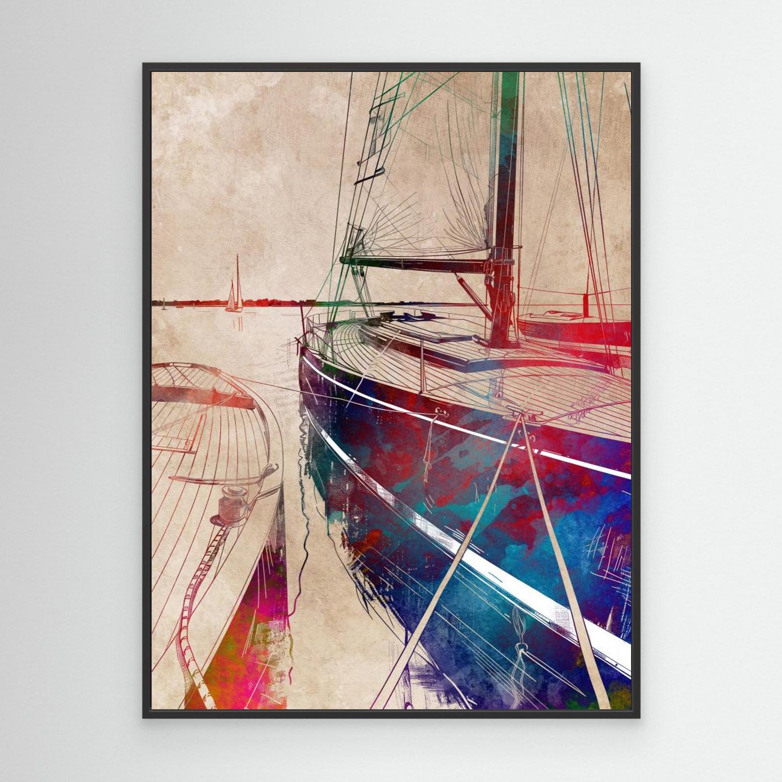 Canvas Print - Sport Yachting Art by Justyna Jaszke