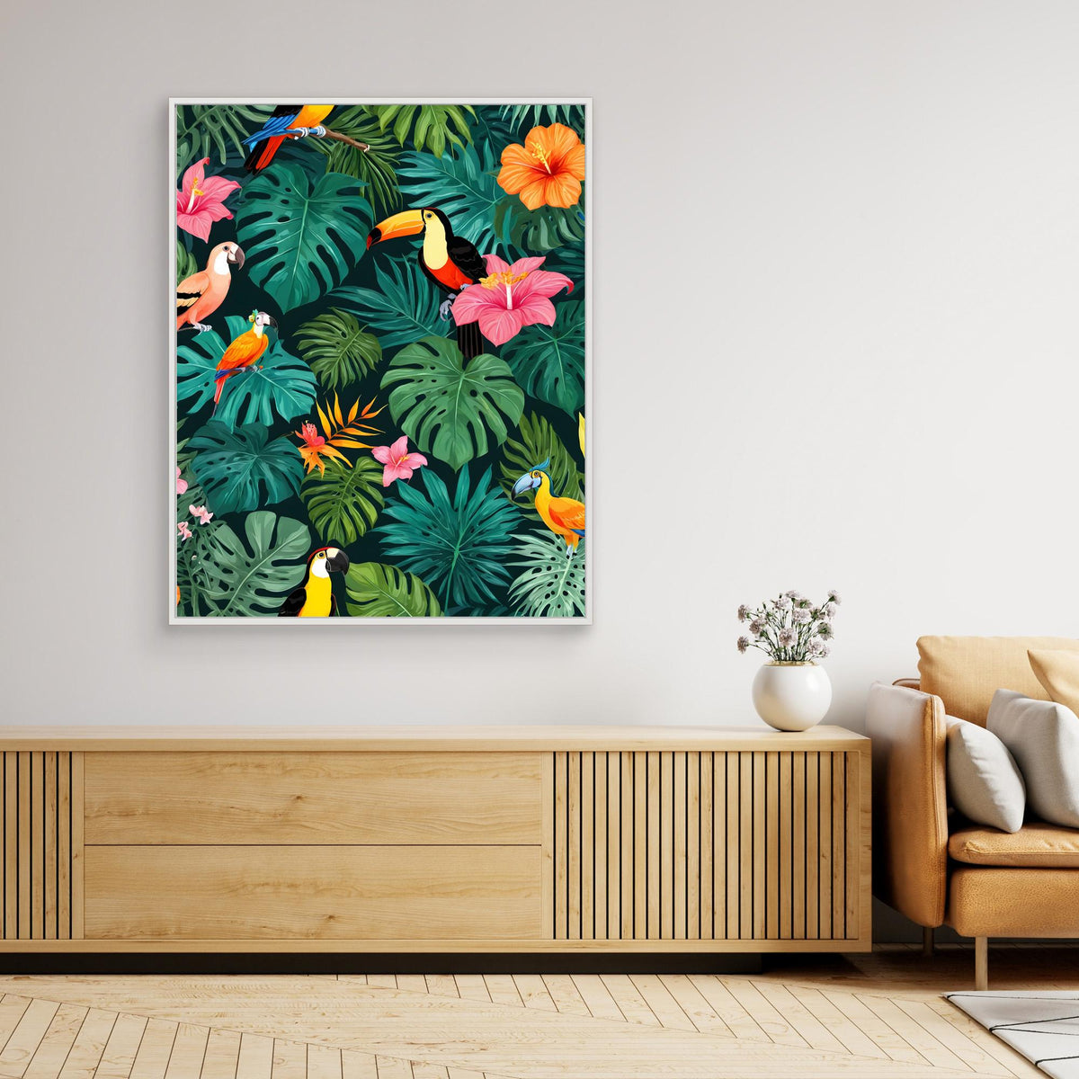 Canvas Print - Tropical Paradise Jungle Pattern by Kintsugi99