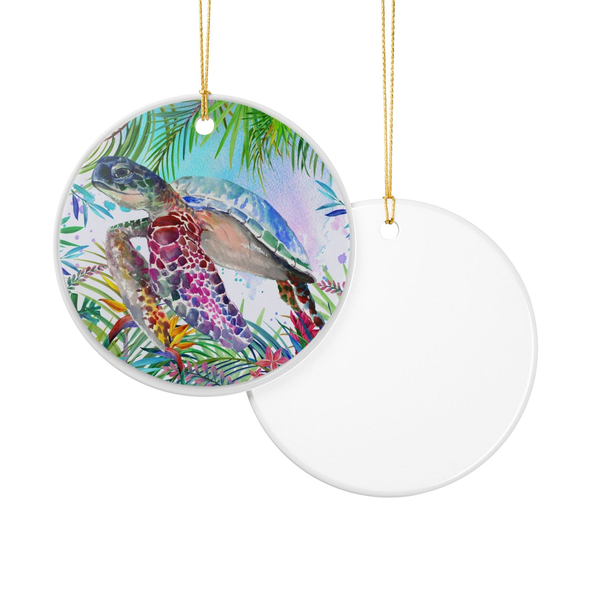 Tropical Sea Guardian Ceramic Ornament - Coastal Holiday Decoration
