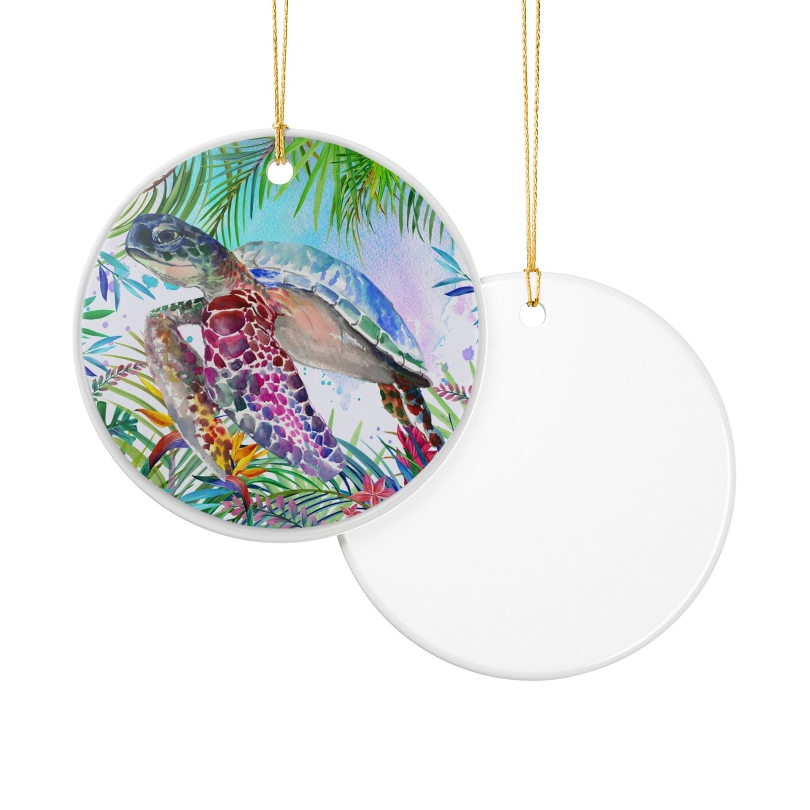 Tropical Sea Guardian Ceramic Ornament - Coastal Holiday Decoration