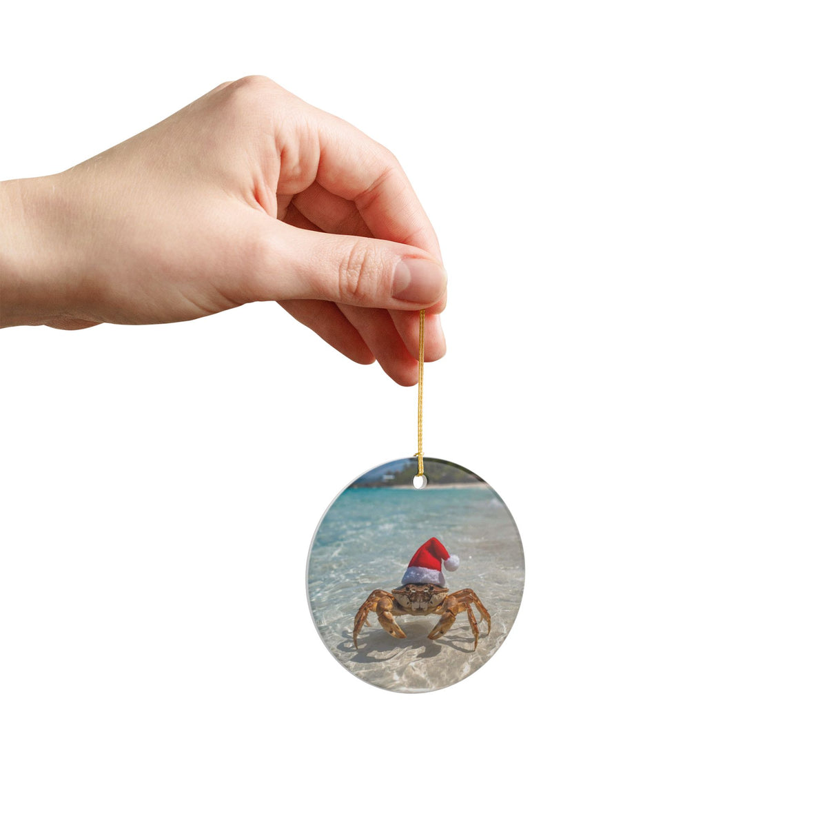 Mr Sandy Claws Ceramic Ornament - Coastal Holiday Decoration