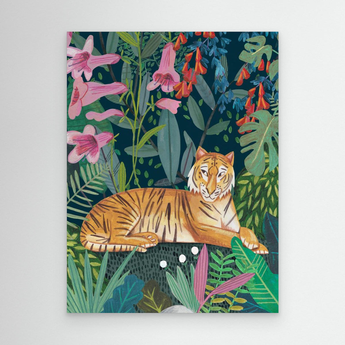 Canvas Print - Tiger in the Jungle by Caroline Bonne Müller