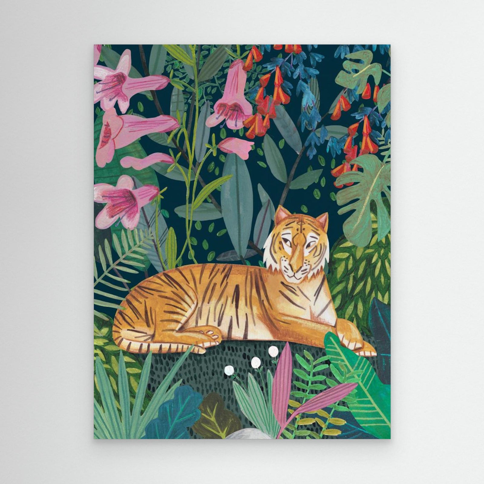 Canvas Print - Tiger in the Jungle by Caroline Bonne Müller