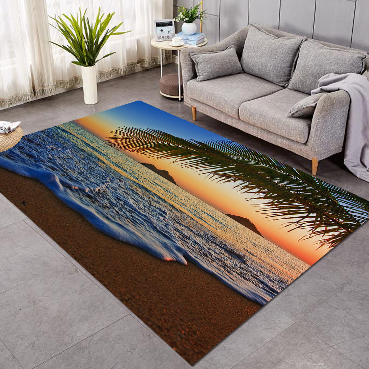 Tropical Sunset Area Rug