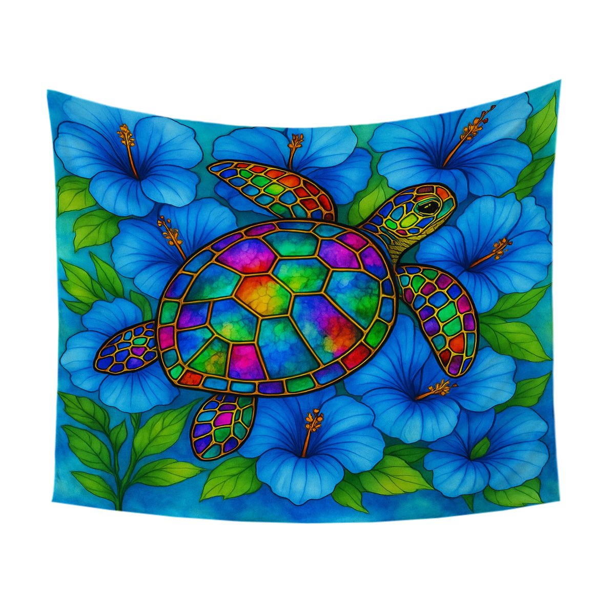 Hibiscus Sea Turtle Duvet Cover Set