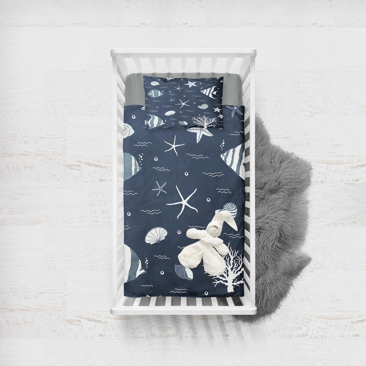 Blue Ocean Crib Bedding