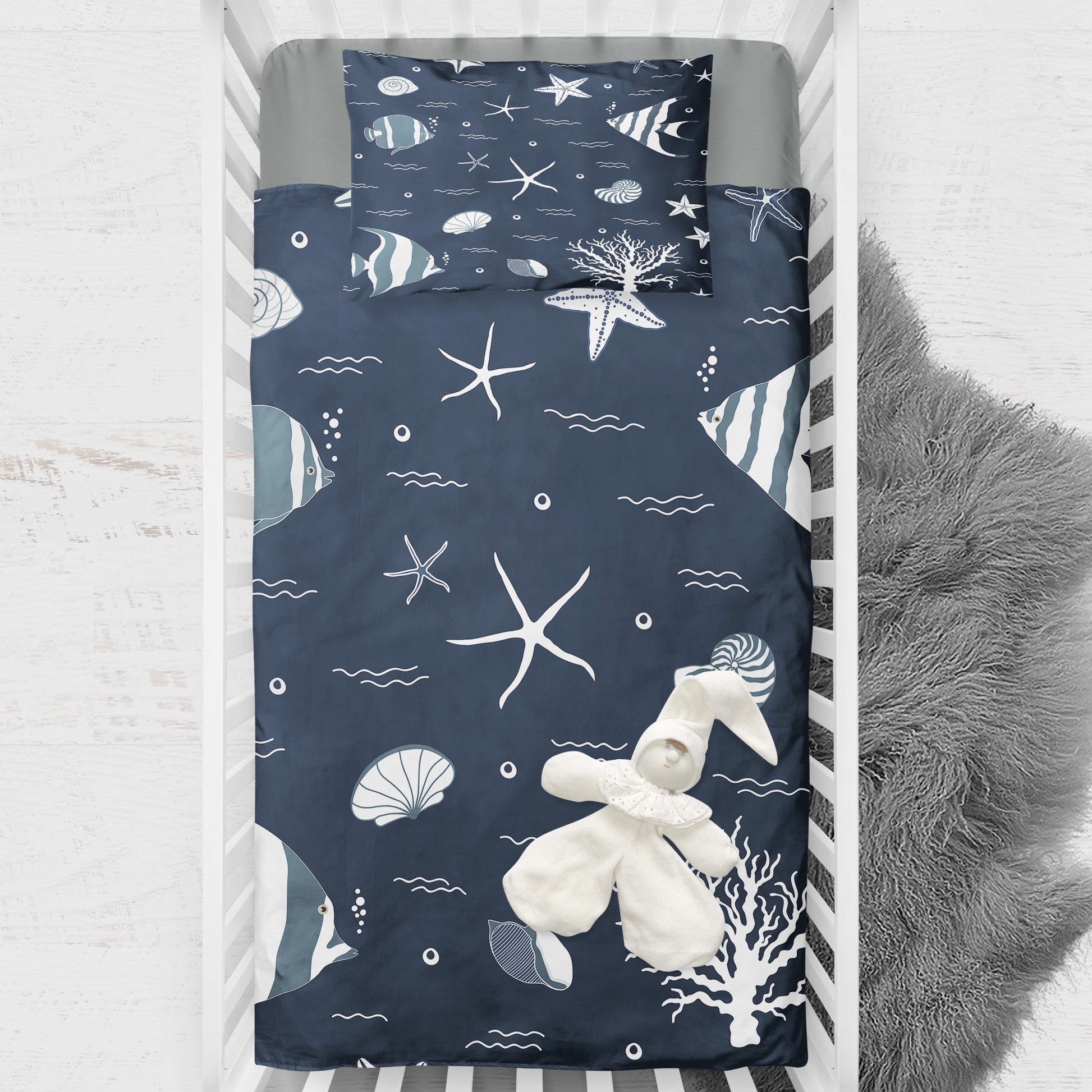 Blue Ocean Crib Bedding