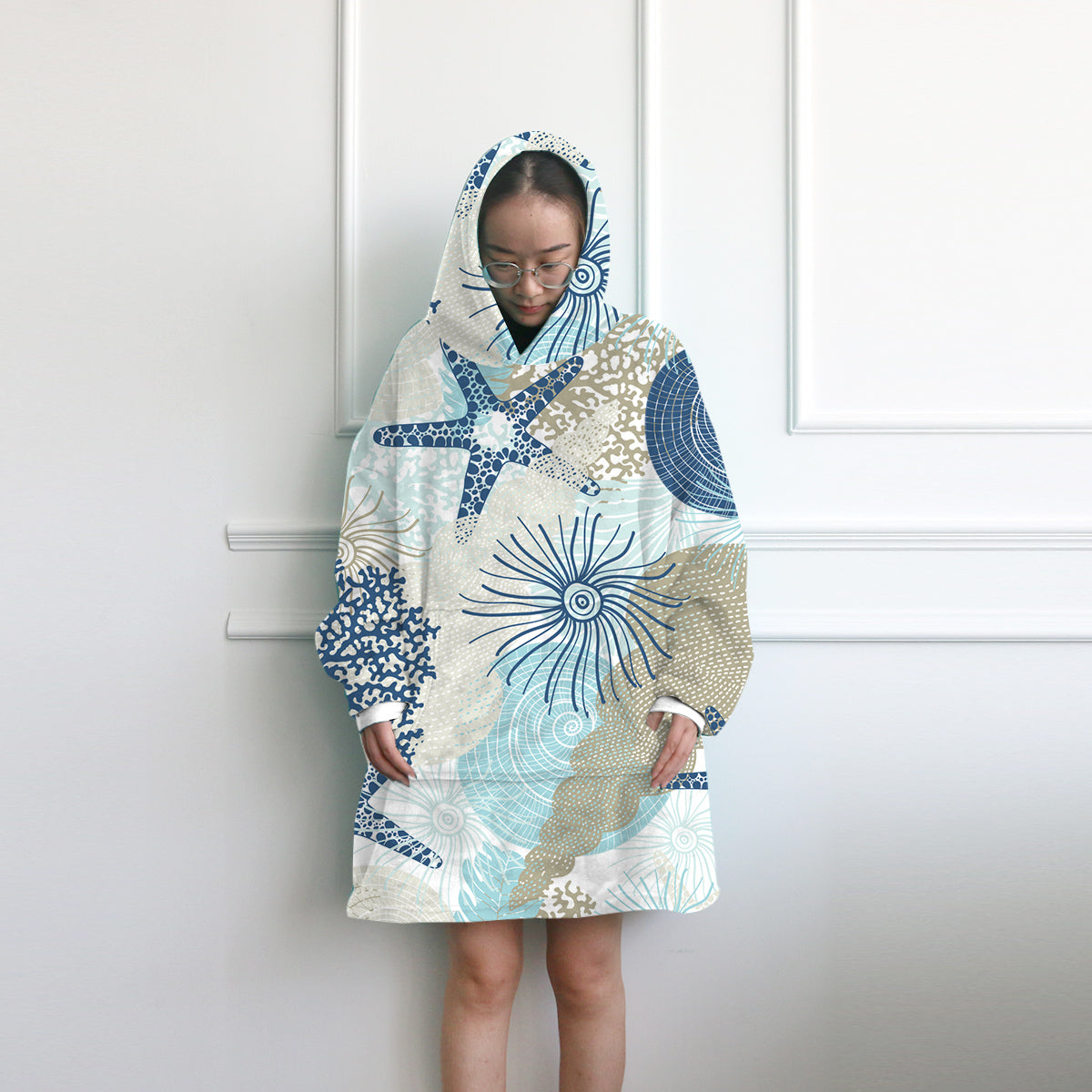 Beach Treasures Wearable Blanket Hoodie