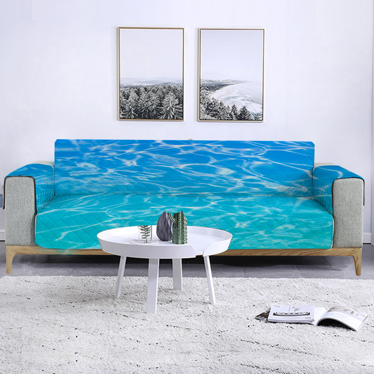 Turquoise Sea Sofa Cover