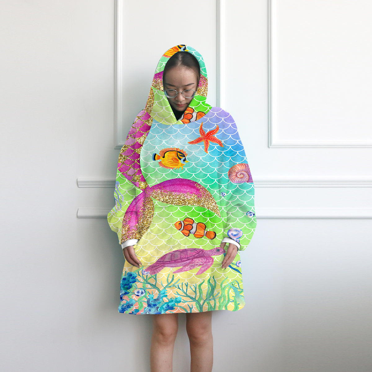 Mermaid Life Wearable Blanket Hoodie