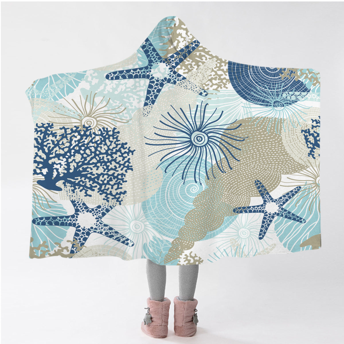 Beach Treasures Hooded Blanket