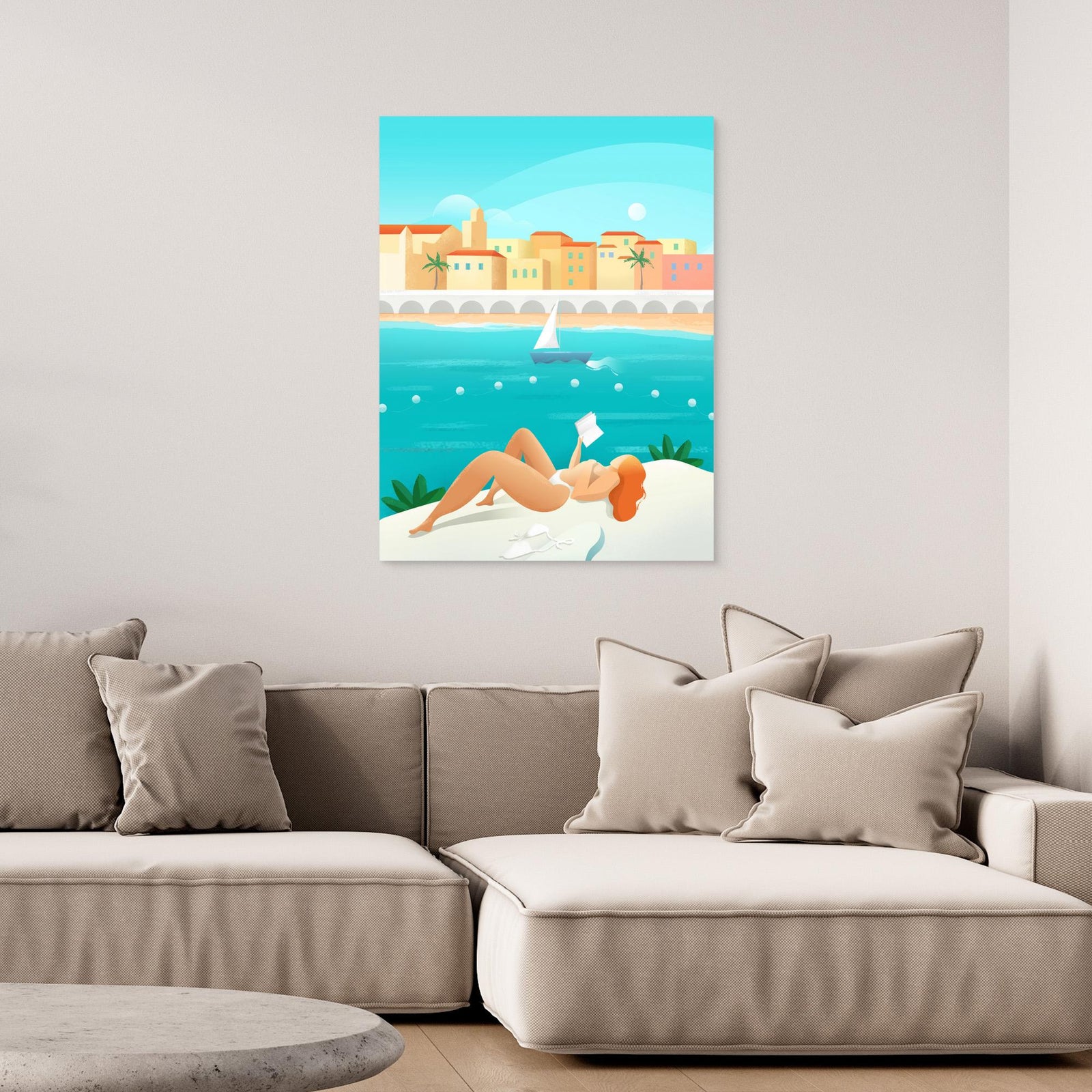 Canvas Print - Cote d'Azur by Petra Lizde