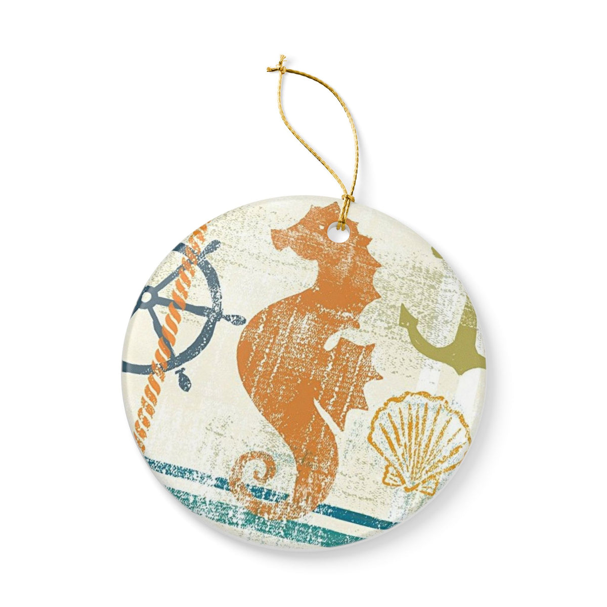 Nautical Nostalgia Ceramic Ornament - Coastal Decoration