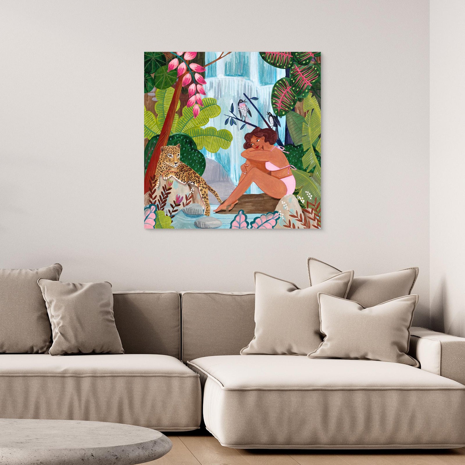 Canvas Print - By the Waterfall by Caroline Bonne Müller