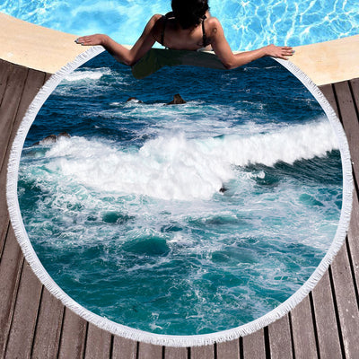 Ocean Round Beach Towel