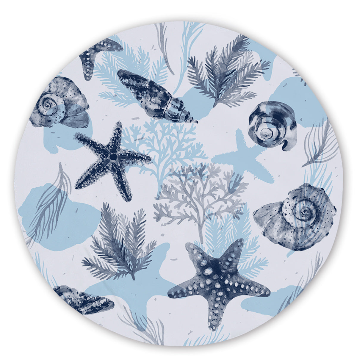 Ocean Blues Round Area Rug