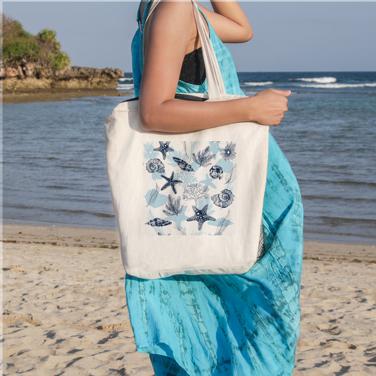 Ocean Blues Beach Tote