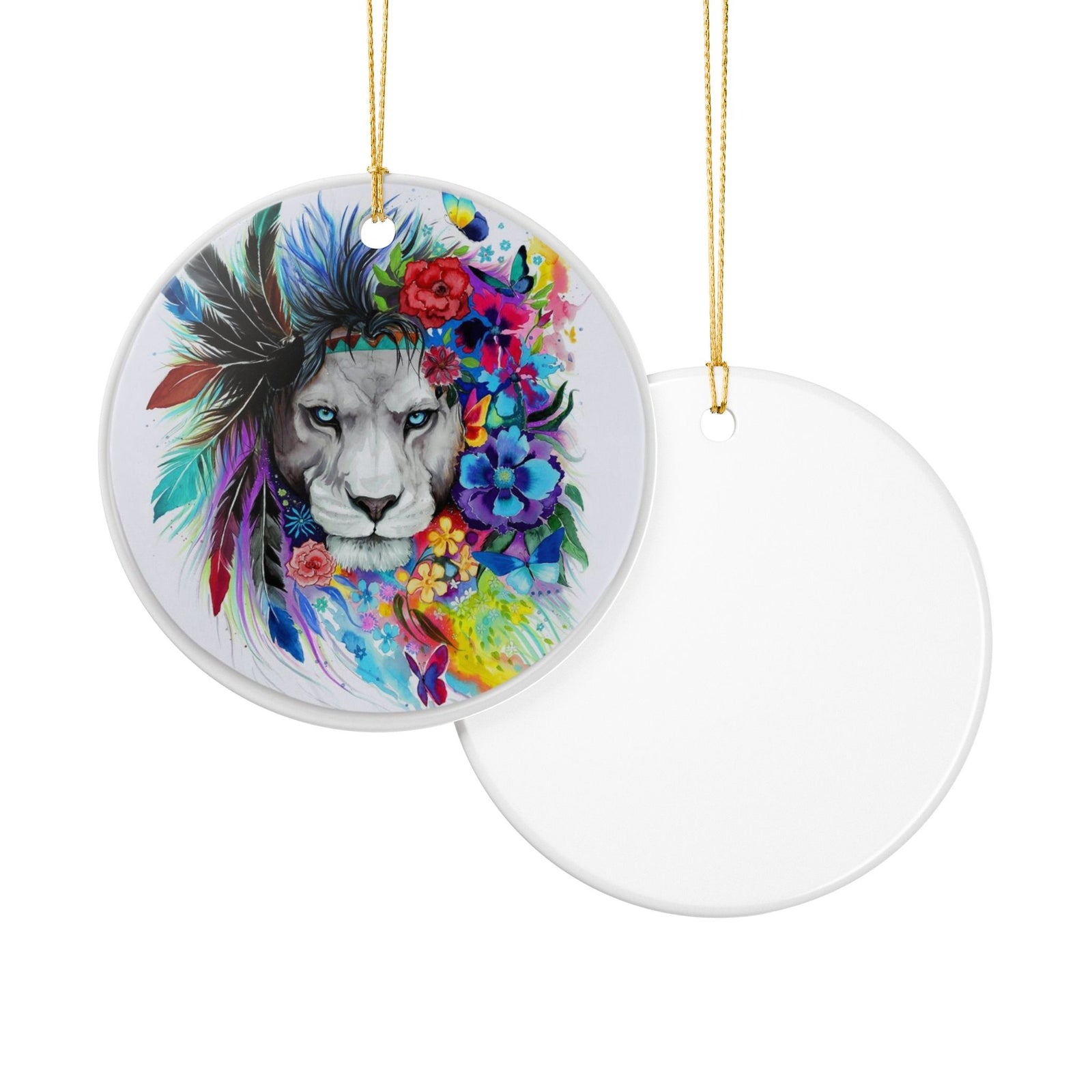 Wild SpiritCeramic Ornament - Coastal Holiday Decoration