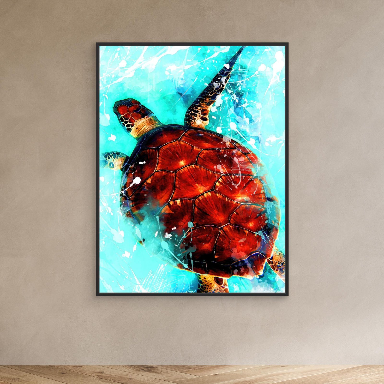 Canvas Print - Turtle Art by Justyna Jaszke