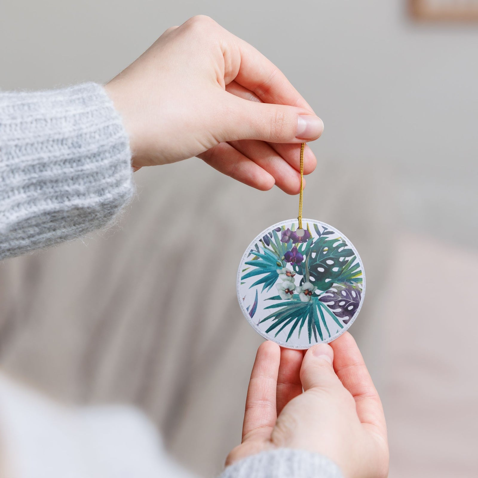 Tropical Reverie Ceramic Ornament - Coastal Decoration