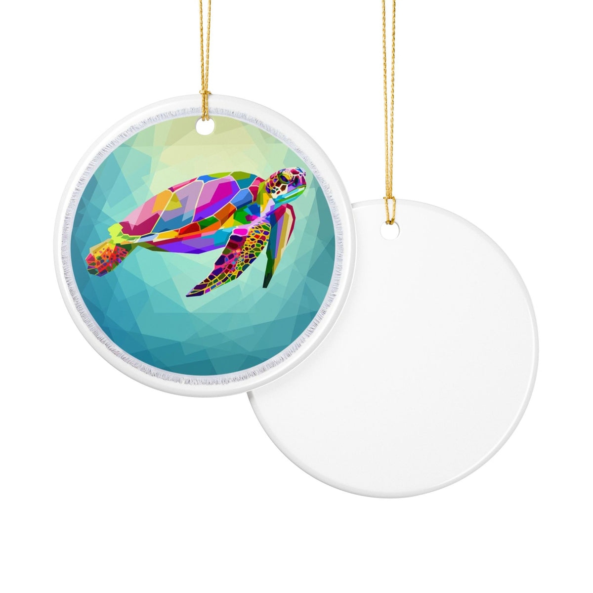 Prismatic Swimmer Ceramic Ornament - Coastal Decoration