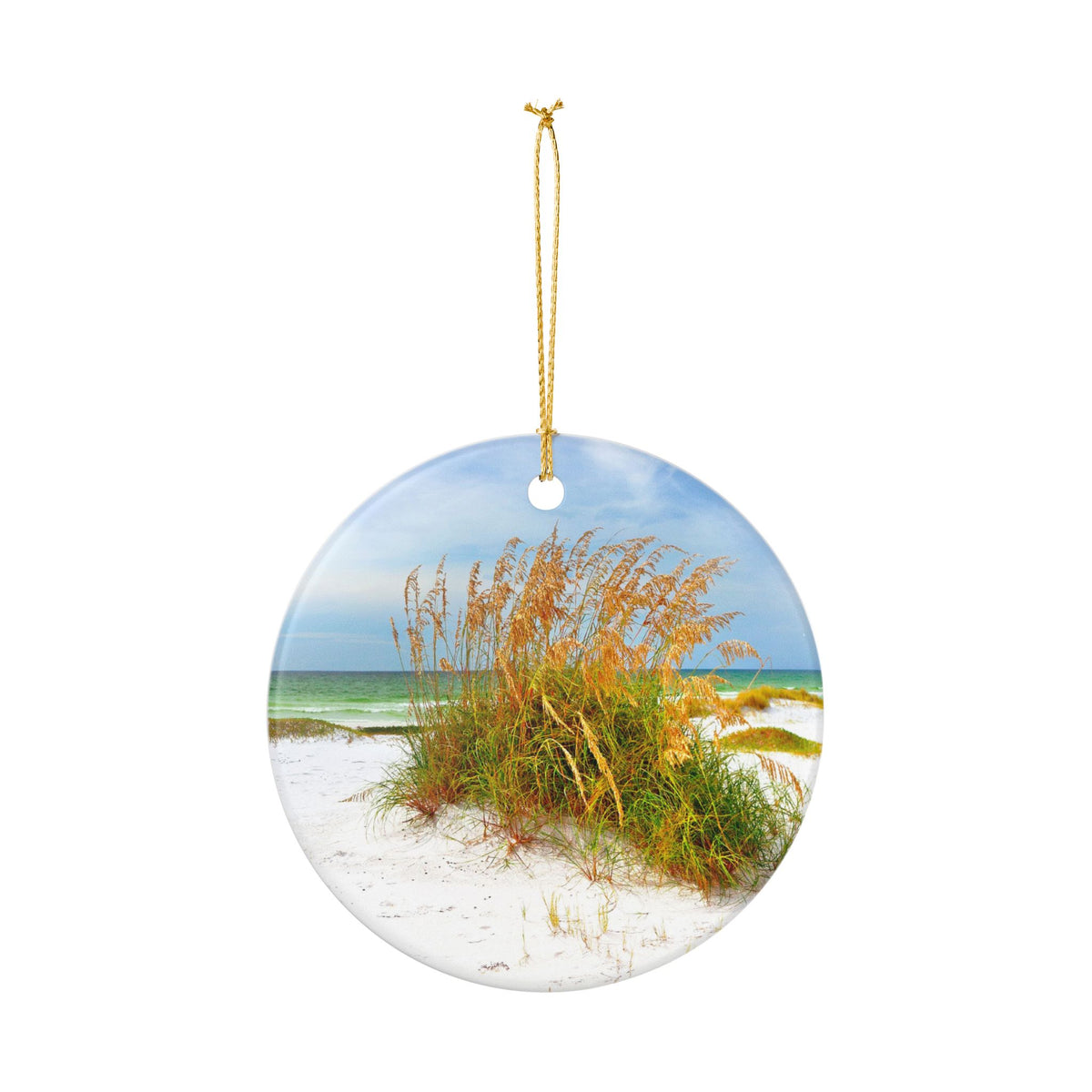 Siesta Keys Ceramic Ornament - Coastal Holiday Decoration