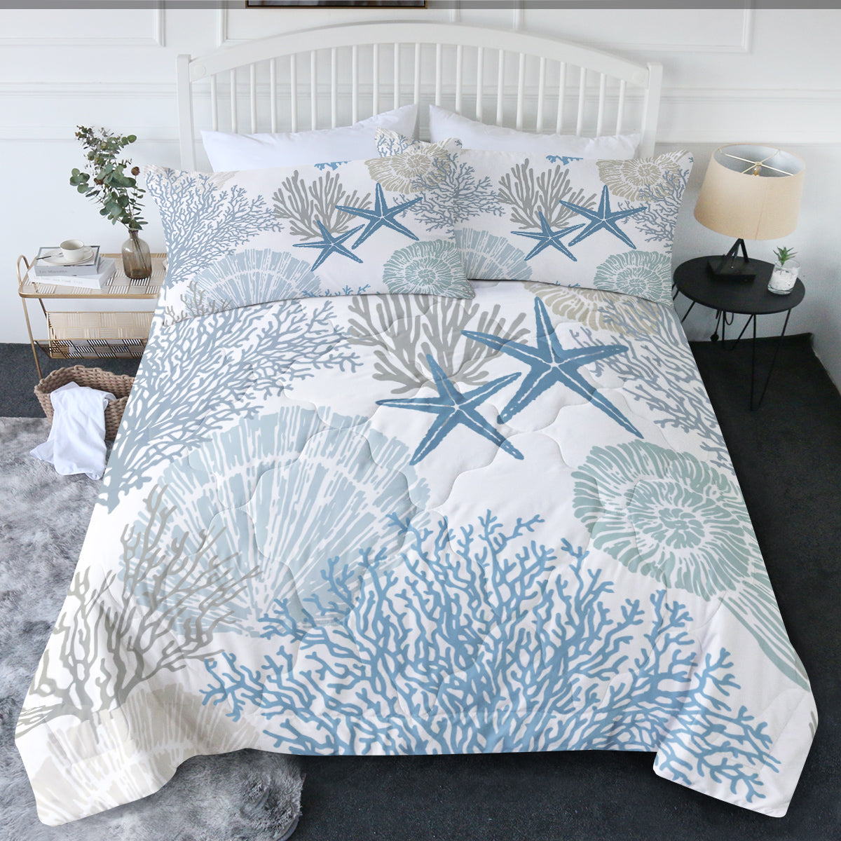 Coastal Coral Comforter Set