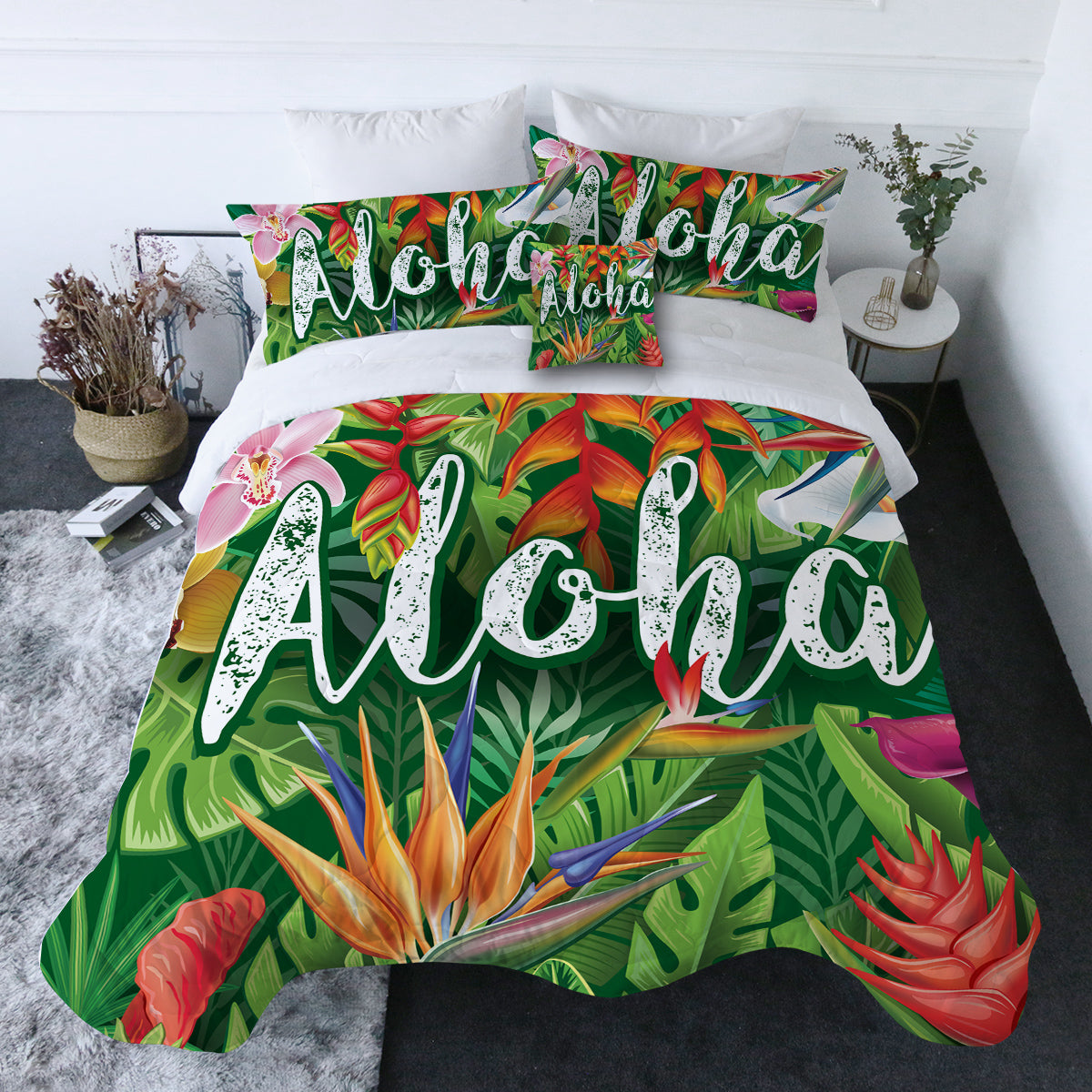 Aloha Comforter with Shams and Pillow Cover