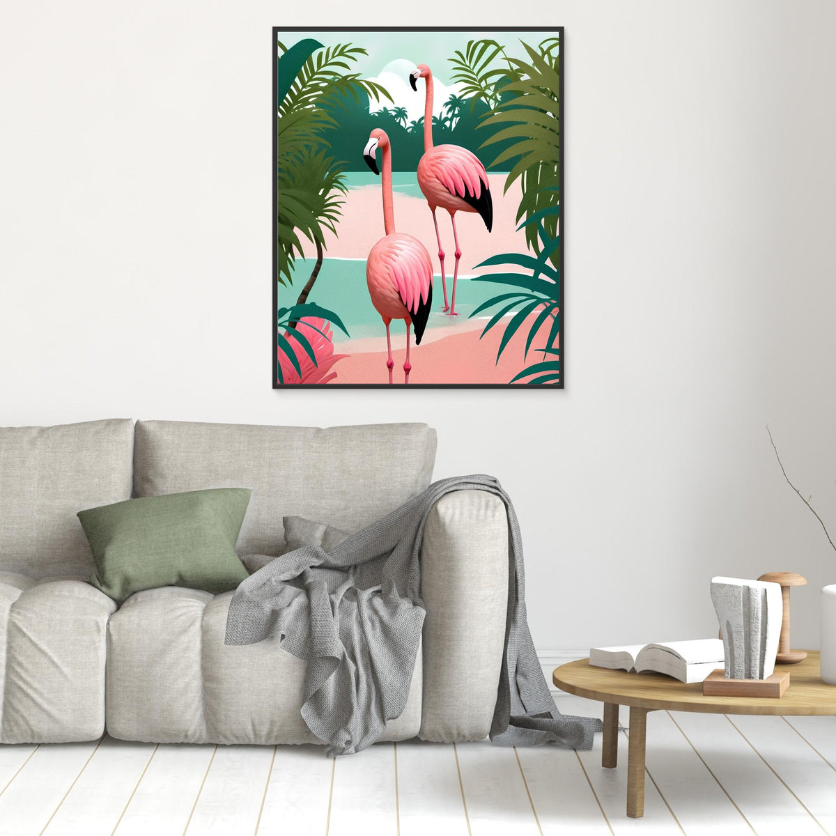 Canvas Print - Tropical Flamingo Paradise by Kintsugi99