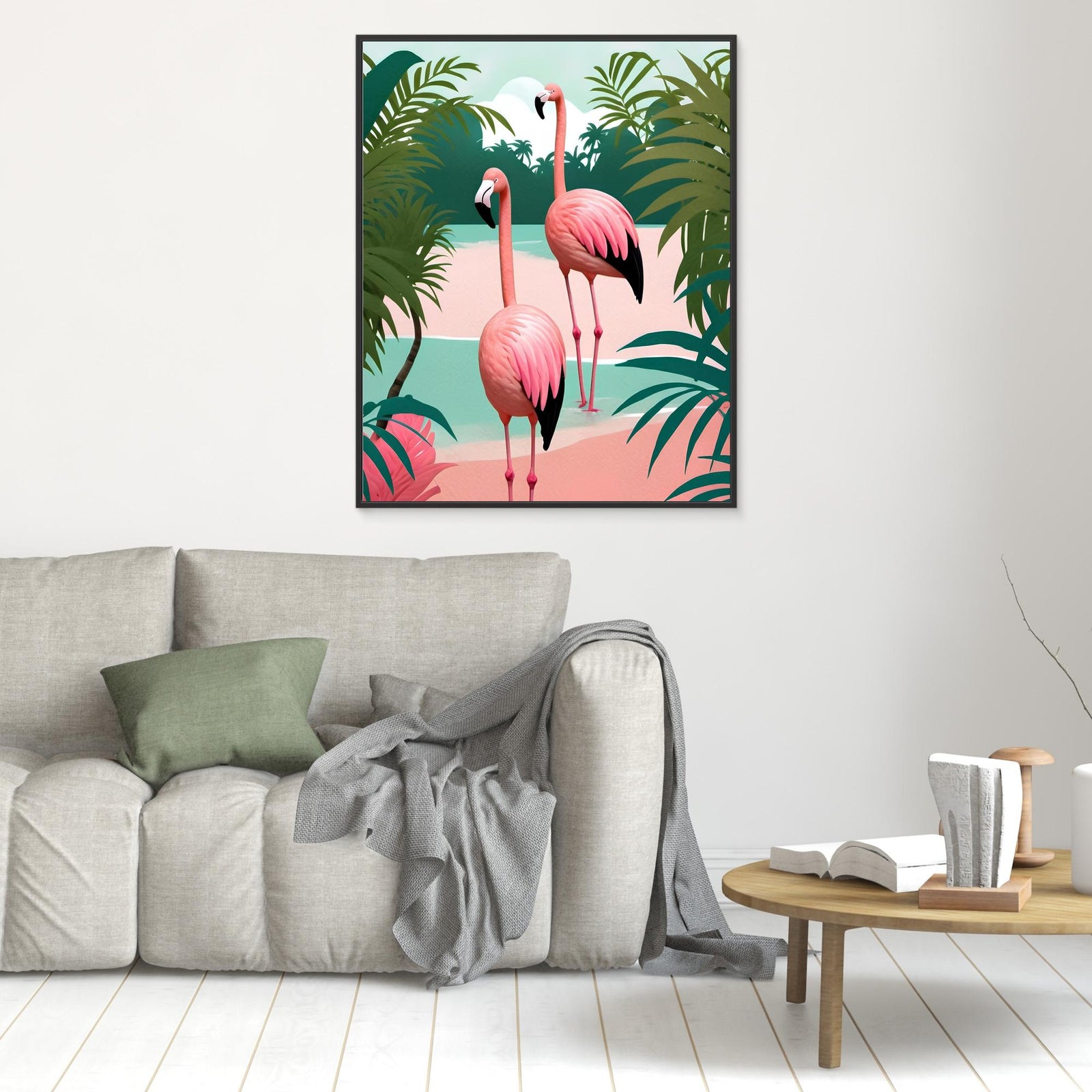 Canvas Print - Tropical Flamingo Paradise by Kintsugi99