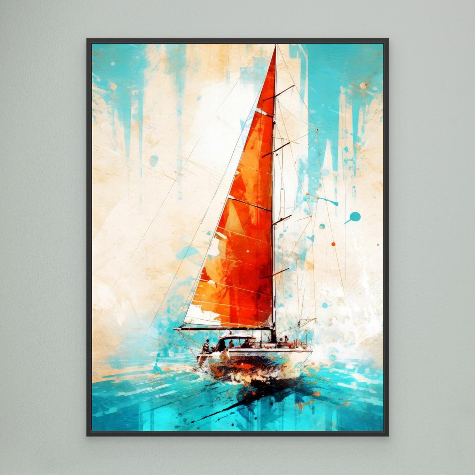 Canvas Print - Yacht Racing Sport Art 9 by Justyna Jaszke