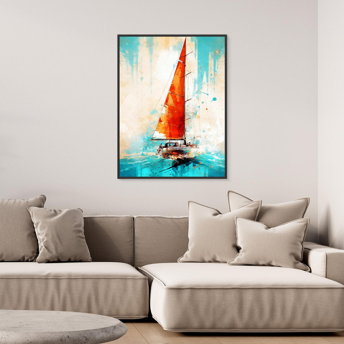 Canvas Print - Yacht Racing Sport Art 9 by Justyna Jaszke