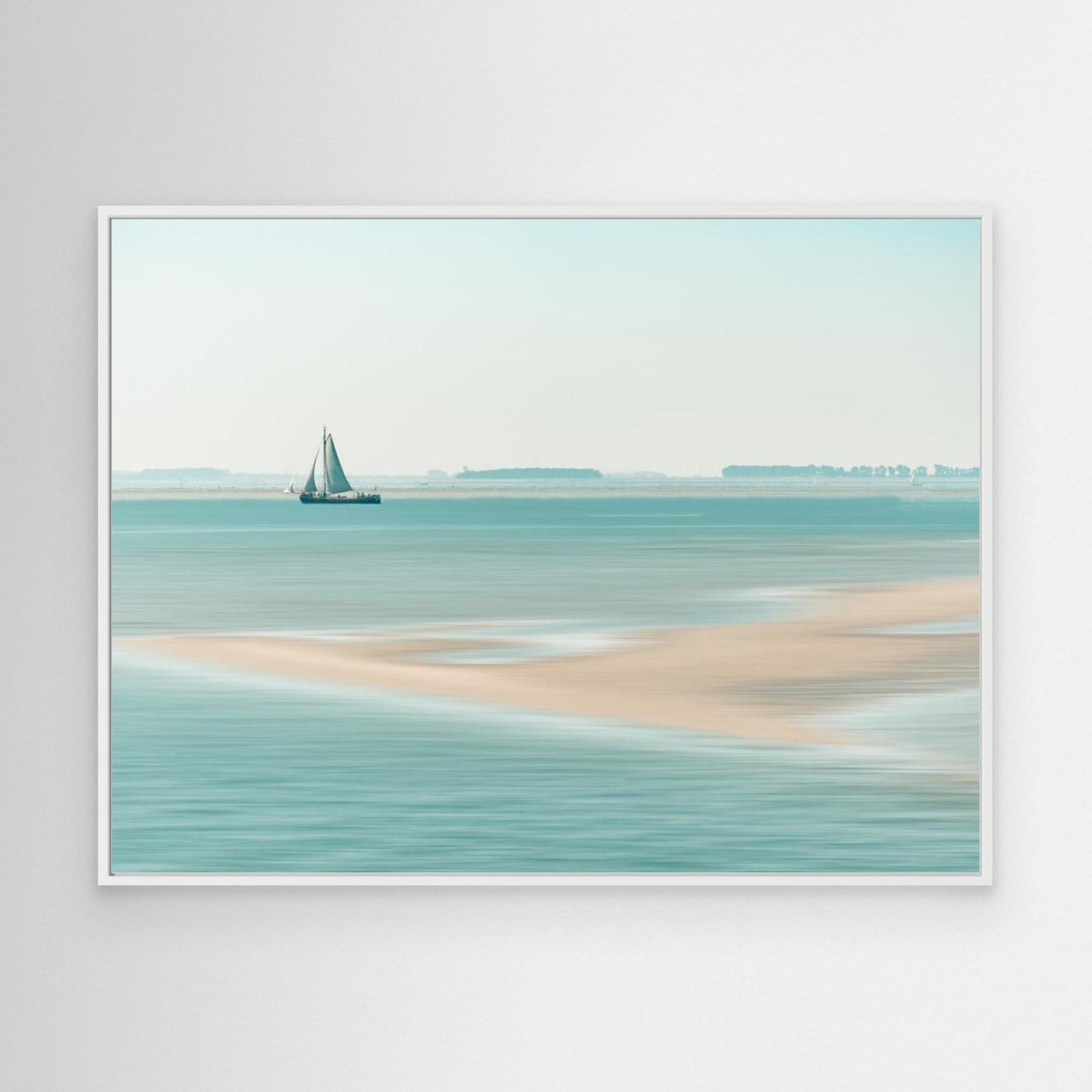 Canvas Print - Passing a Sandbank by Bernardine De Laat