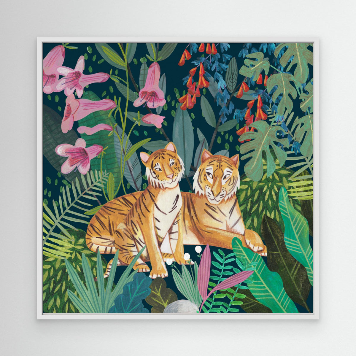 Canvas Print - Tigers in the Jungle by Caroline Bonne Müller