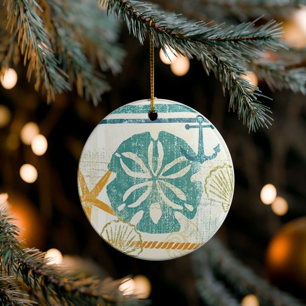 Coastal Whispers Ceramic Ornament - Coastal Decoration