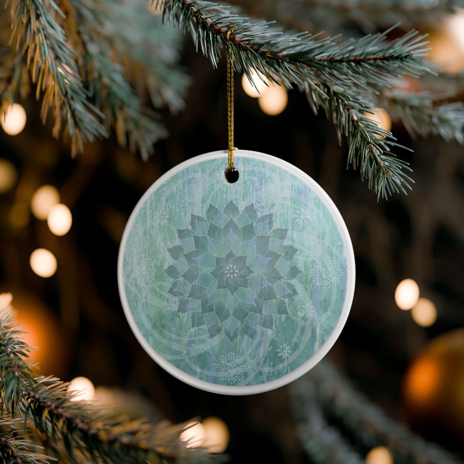 Whispers of Jade Ceramic Ornament - Coastal Decoration