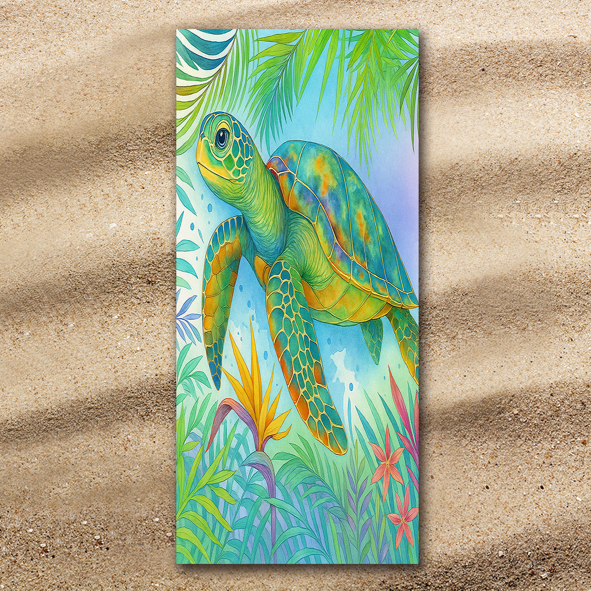 Watercolor Sea Turtle Extra Large Towel