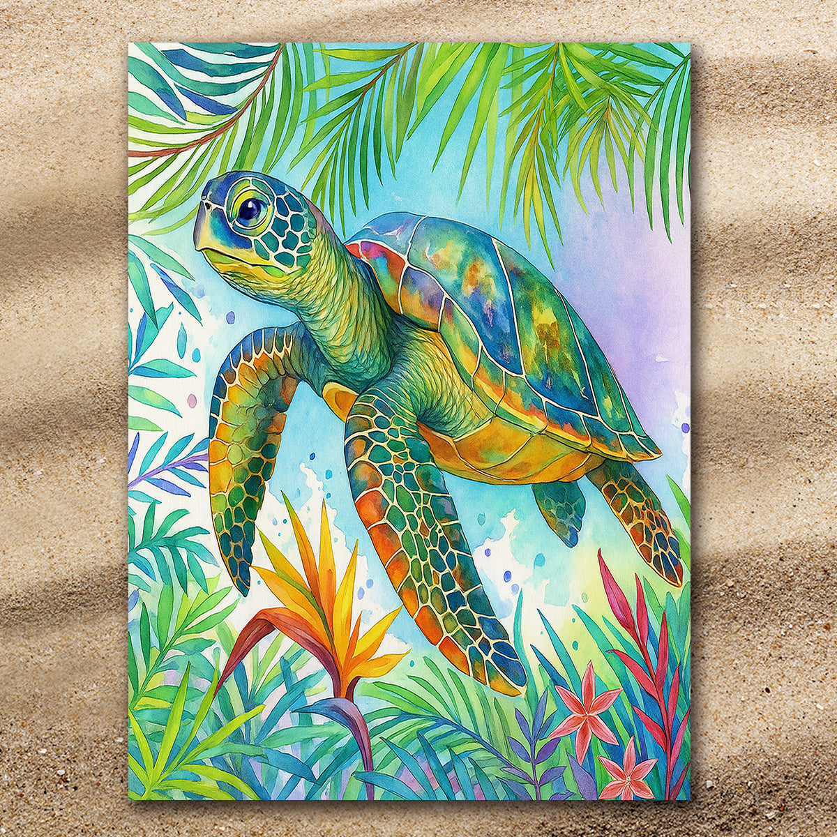 Jungle Turtle Extra Large Towel