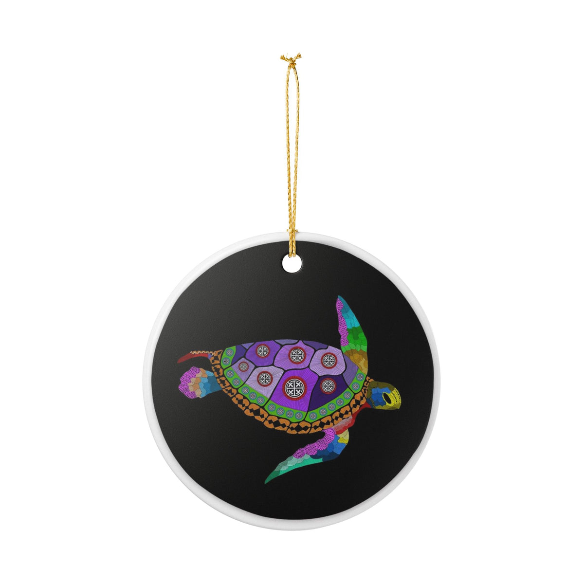Mosaic Sea Wanderer Ceramic Ornament - Coastal Decoration